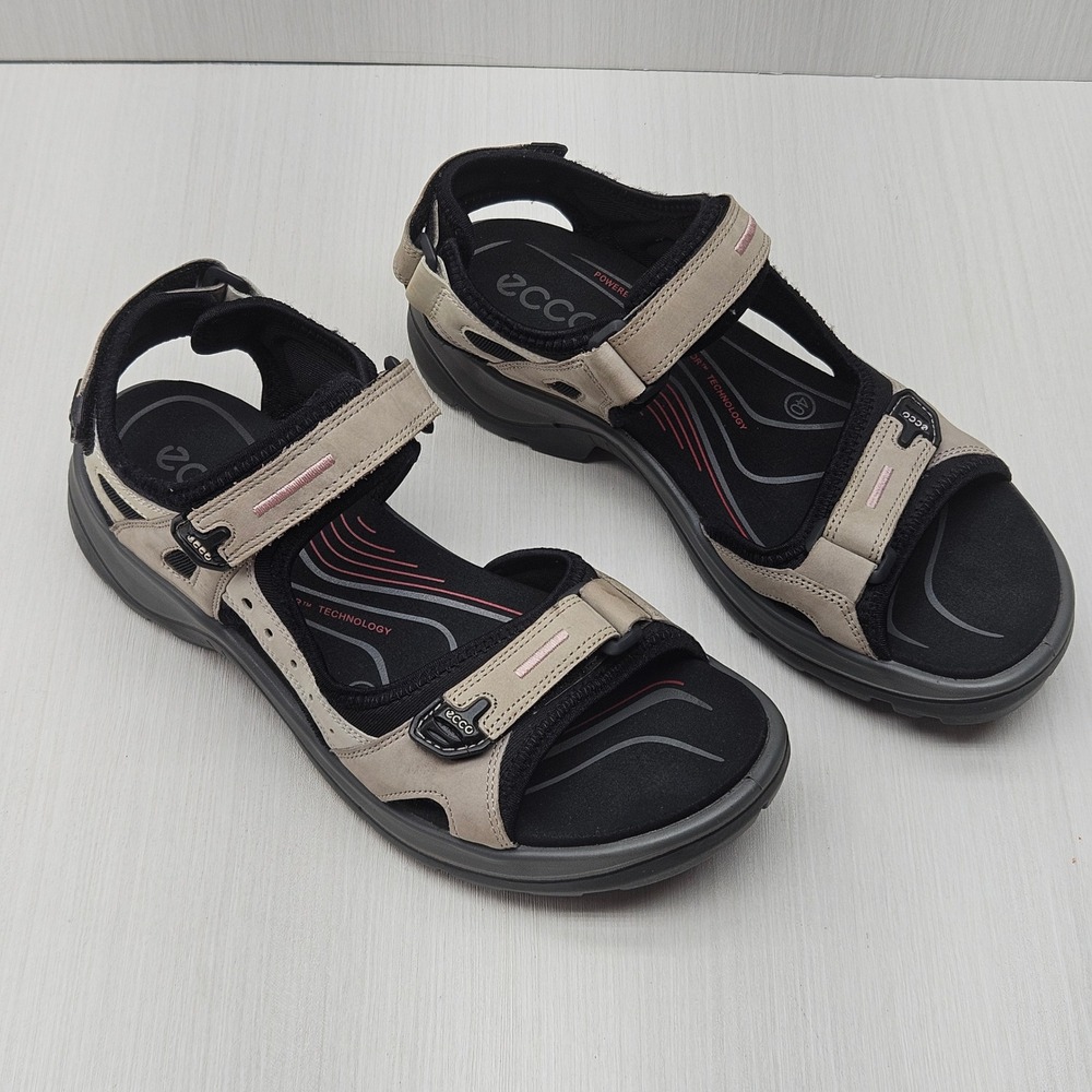 Ecco Yukon Offroad Womens Sport Sandals Size 9 Taupe Black Pink